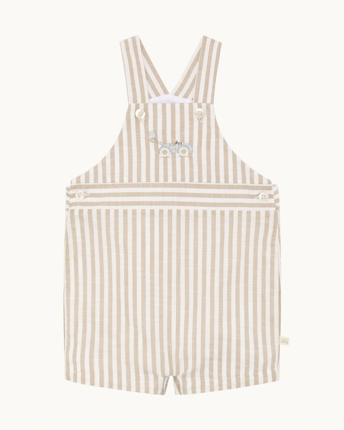 Alfie Stripe Race Car Baby Dungaree