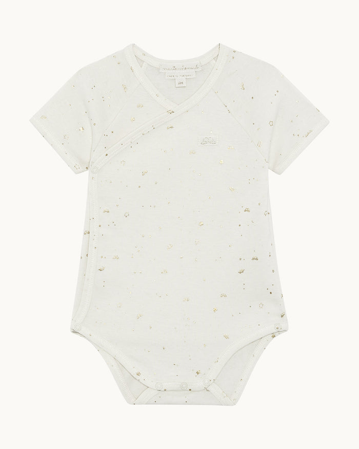 Bertie Star & Crown Onesie - Natural
