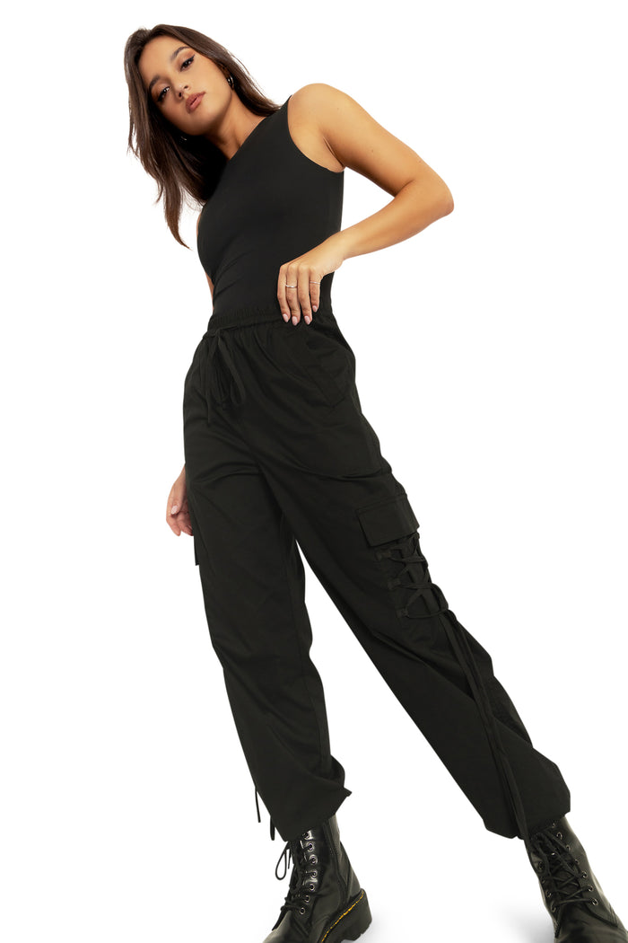 Black Comfy Cargo Pants