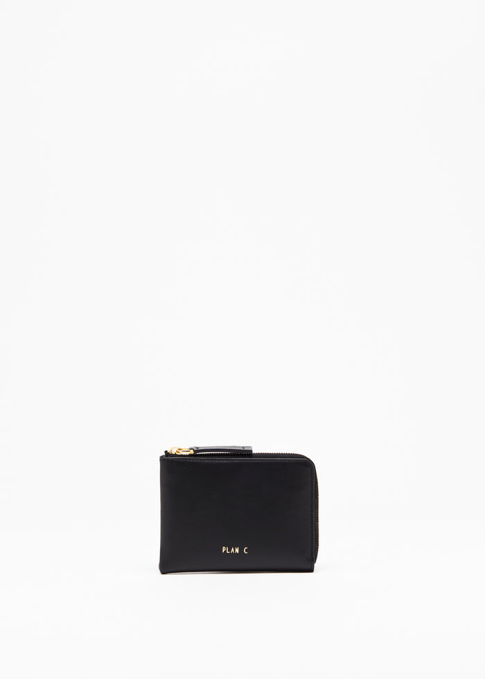 BLACK LEATHER COIN PURSE