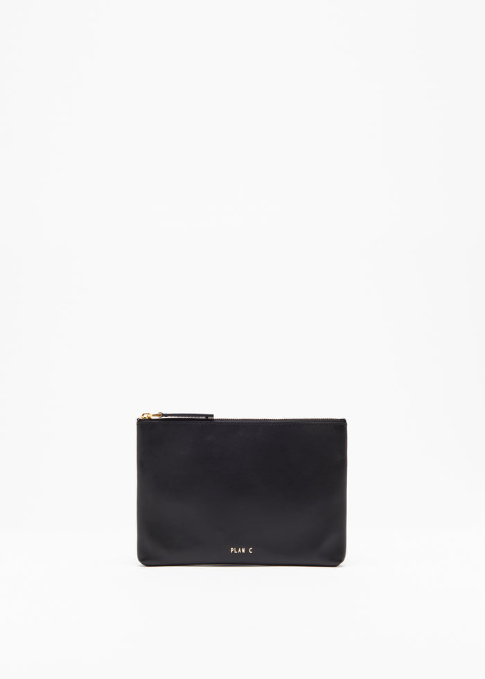 BLACK LEATHER DOCUMENT HOLDER