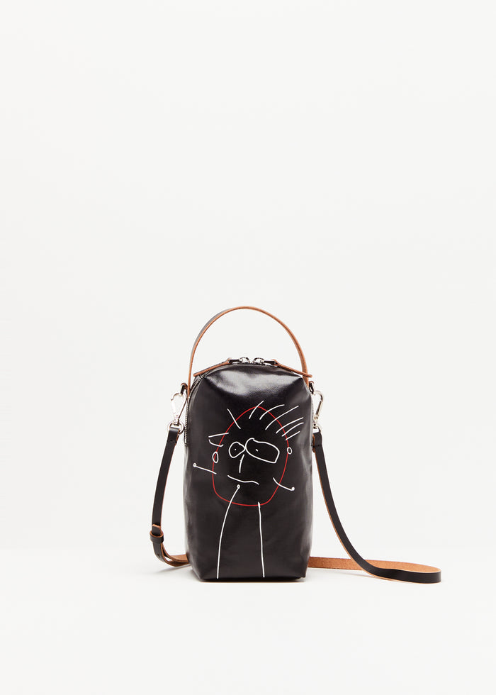 BLACK VERTICAL "PILI AND BIANCA" POUCH