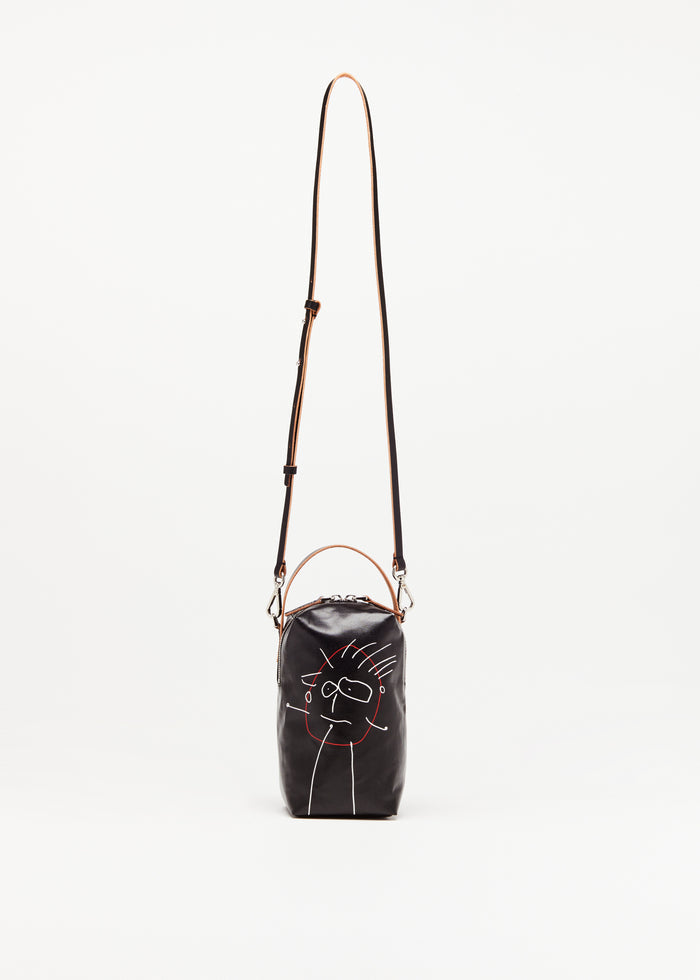 BLACK VERTICAL "PILI AND BIANCA" POUCH