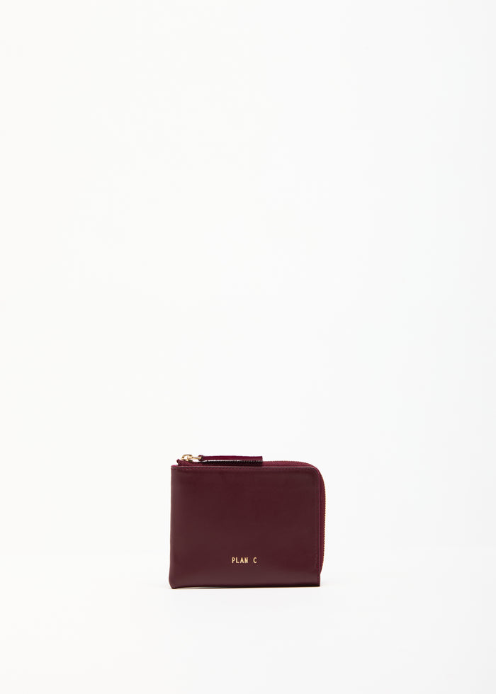 BURGUNDY LEATHER COIN PURSE