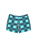 Celeste Turch Triangl Blue and Black Velvet Shorts.