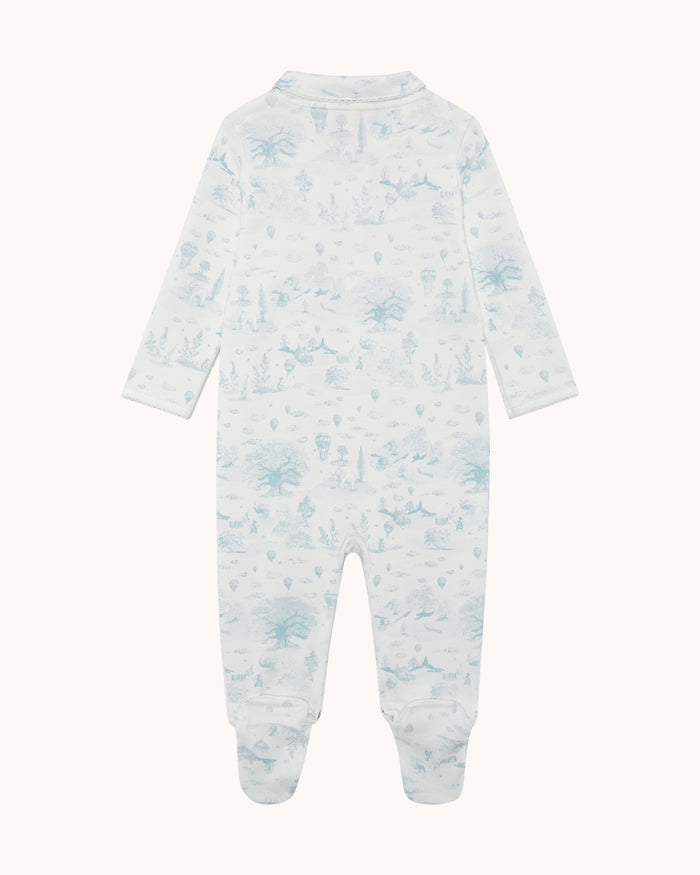 Charles Toile De Jouy Sleepsuit - Blue