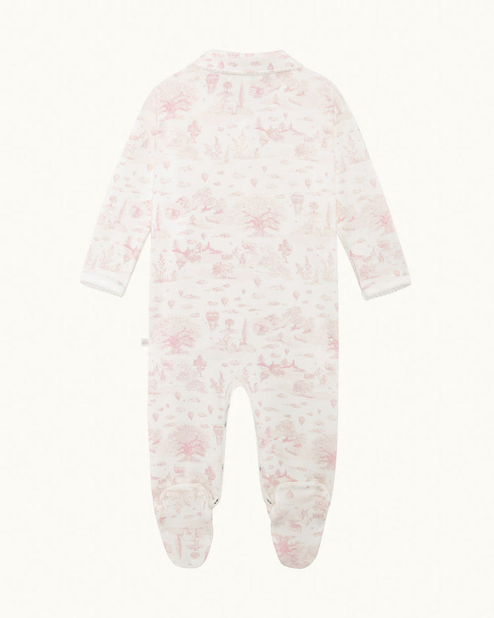 Charles Toile De Jouy Sleepsuit - Pink