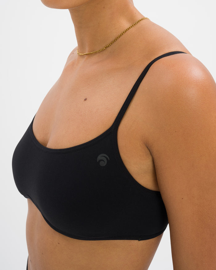 Cloudy Thong Set - Black