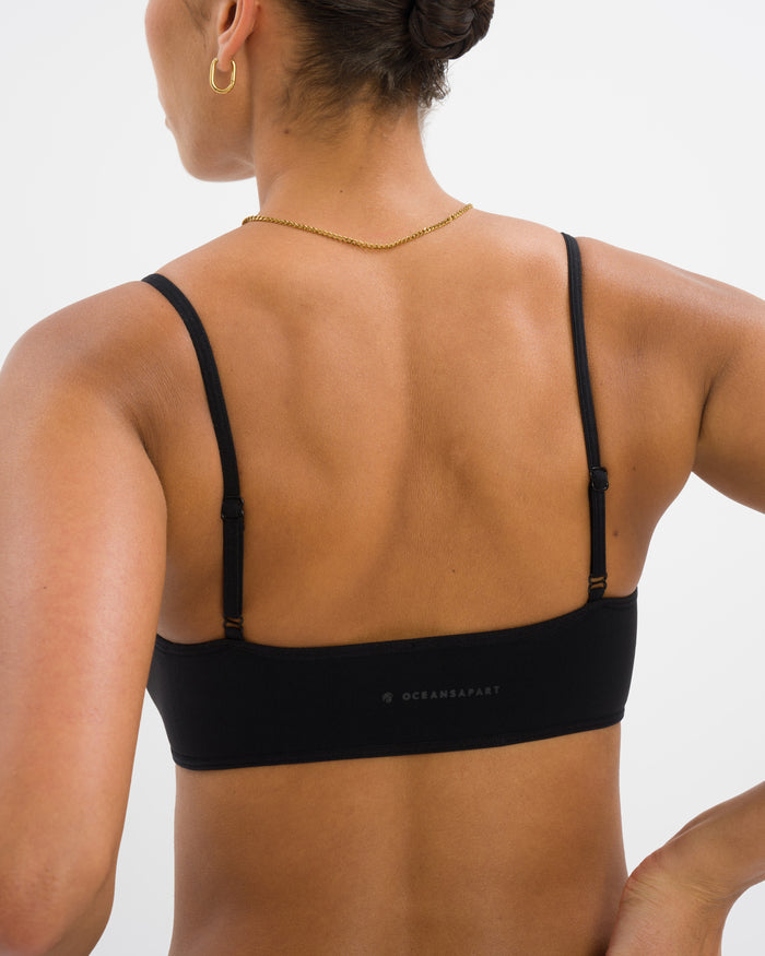 Cloudy Thong Set - Black