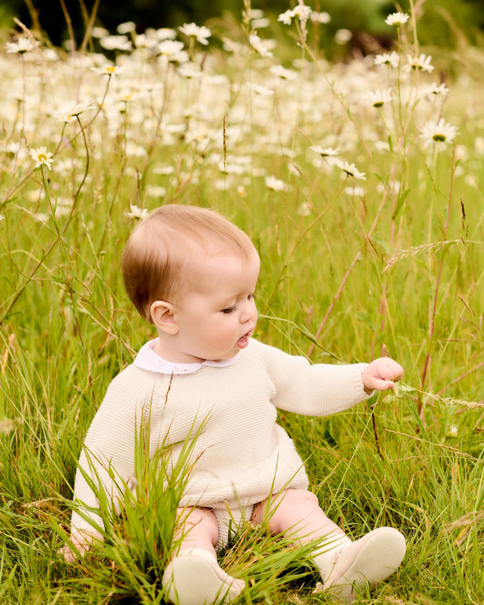 Coraline Summer Wrap Baby Cardigan - Milky White