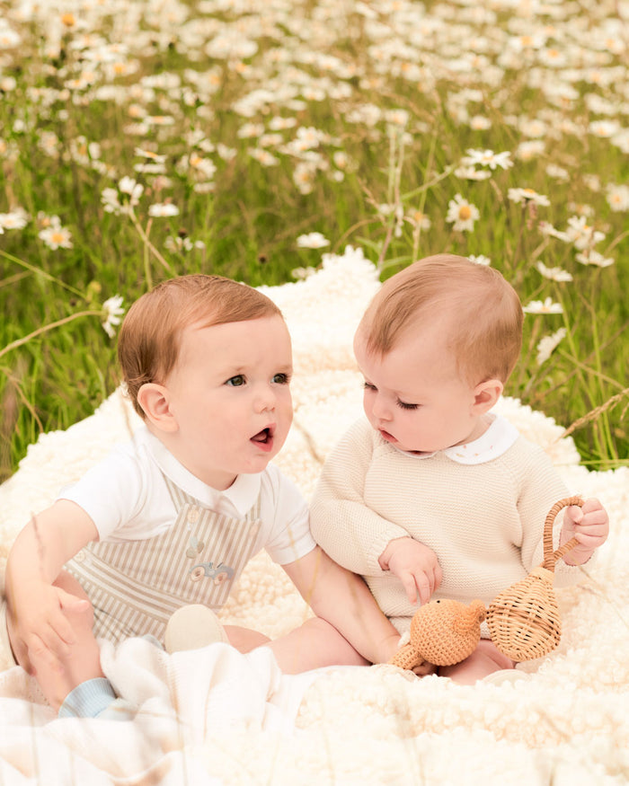Coraline Summer Wrap Baby Cardigan - Milky White