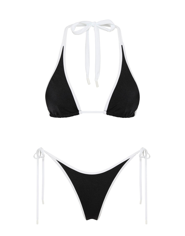 DARA -  JETT Black Triangle Bikini Set