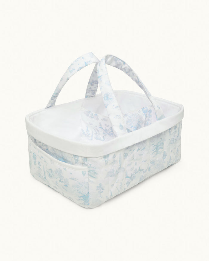 Dexter Toile De Jouy Nappy Caddy - Blue
