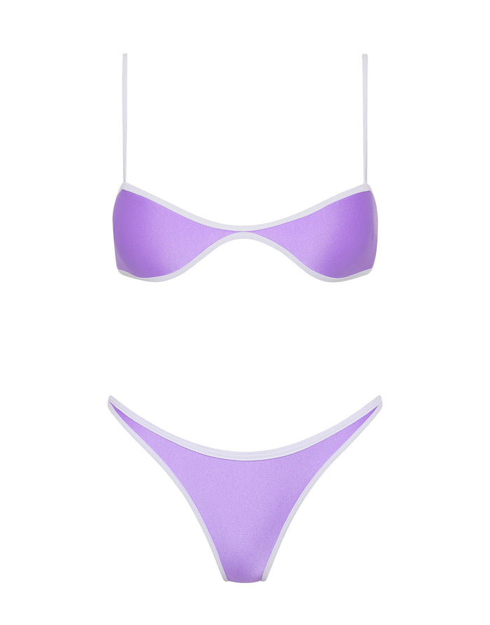 ESTE GRAPE Neoprene Scoop Bikini Set