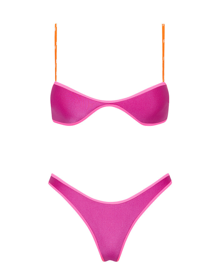 ESTE PIGI Neoprene Scoop Crop Bikini Set