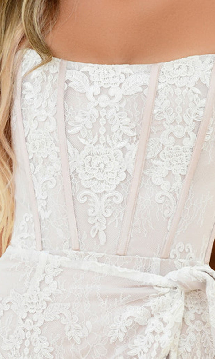 Everly by Velvi Short Ivory White Dress