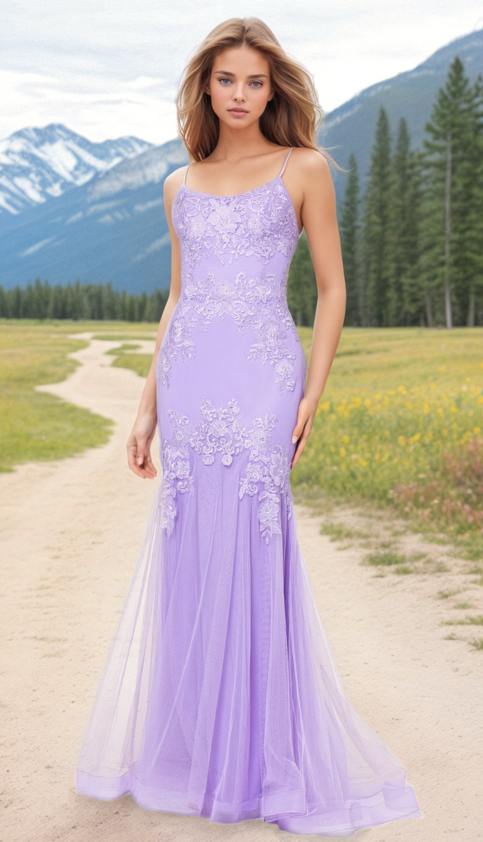 Lilac Formal Long Dress 4706BN by Blondie Nites