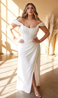 Off White Formal Long Dress 7484WC By Ladivine