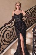Black Nude Formal Long Dress Cc2358 by Ladivine