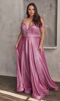 Metallic Rose Formal Long Dress CD210C By Ladivine