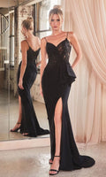 Black Formal Long Dress Kv1100 by Ladivine