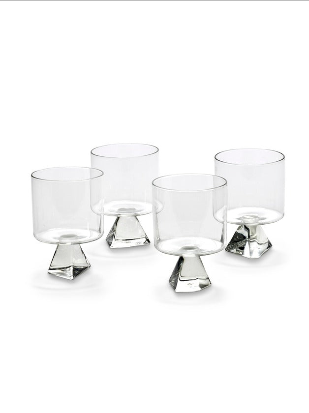 GLASS SET/4 SILOS  - TRANSPARENT