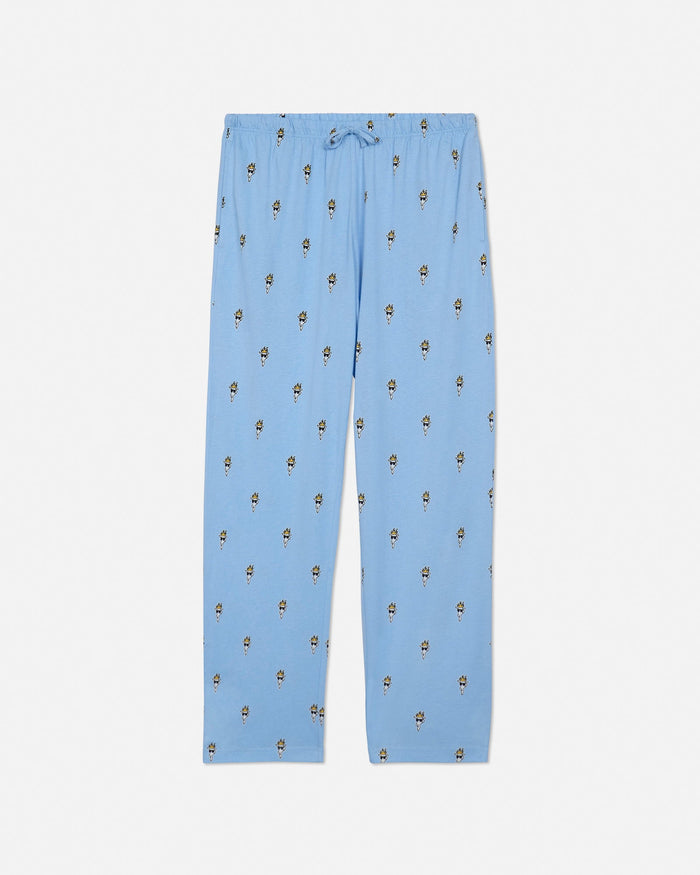 Front of light blue pajama pants with goat head pattern#color_carolina-blue