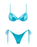 JARA ICY SHINE Blue Balconette Bikini Set