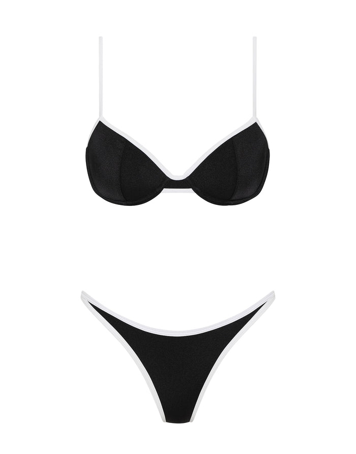 JARA - JETT Black Balconette Bikini