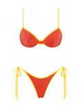 JARA RUBY RED SPARKLE Balconette Bikini Set