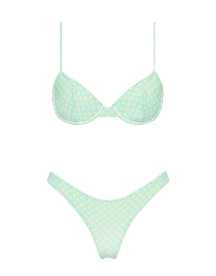 JARA SUN SPRINKLE Polka Dot Balconette Bikini Set