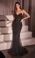 Black Ladivine Long Formal Dress CC416