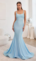 Light Blue Long Formal Dress CD2219 by Ladivine