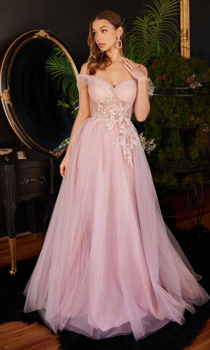 Mauve Long Formal Dress CD3394 by Ladivine