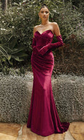 Burgundy Long Formal Dress CH176 by Ladivine