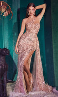 Blush Gold Long Formal Dress KV1071 by Ladivine