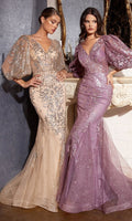 Champagne Long Formal Dress OC009 by Ladivine