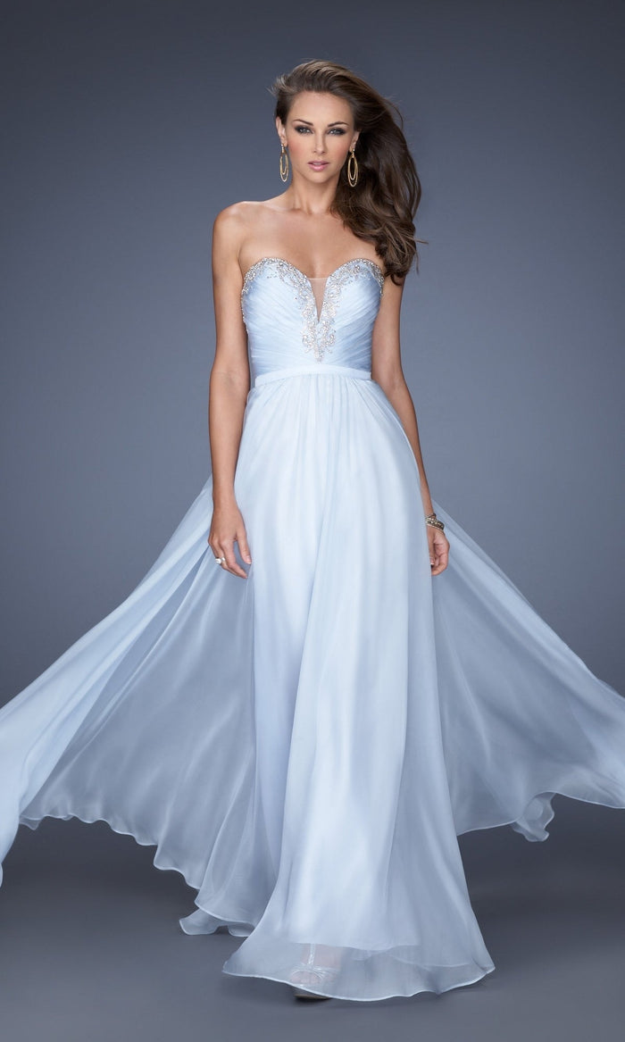 Pale Blue Long La Femme Gown 20027