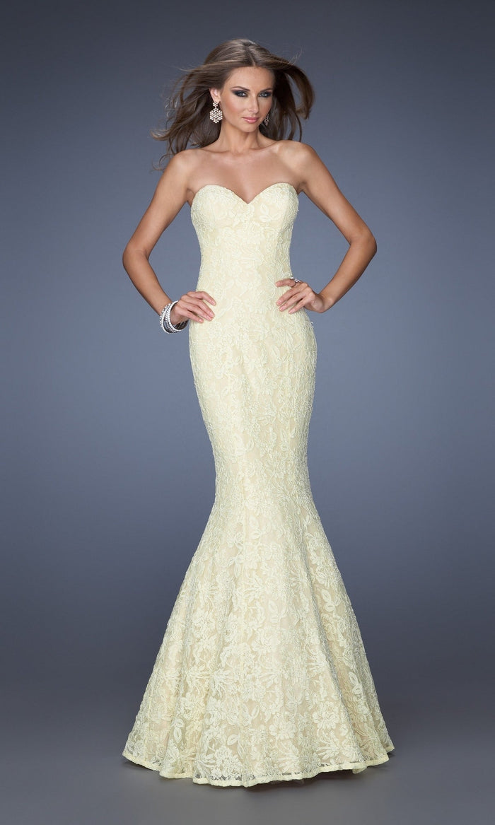 Lemon Long La Femme Gown 20047