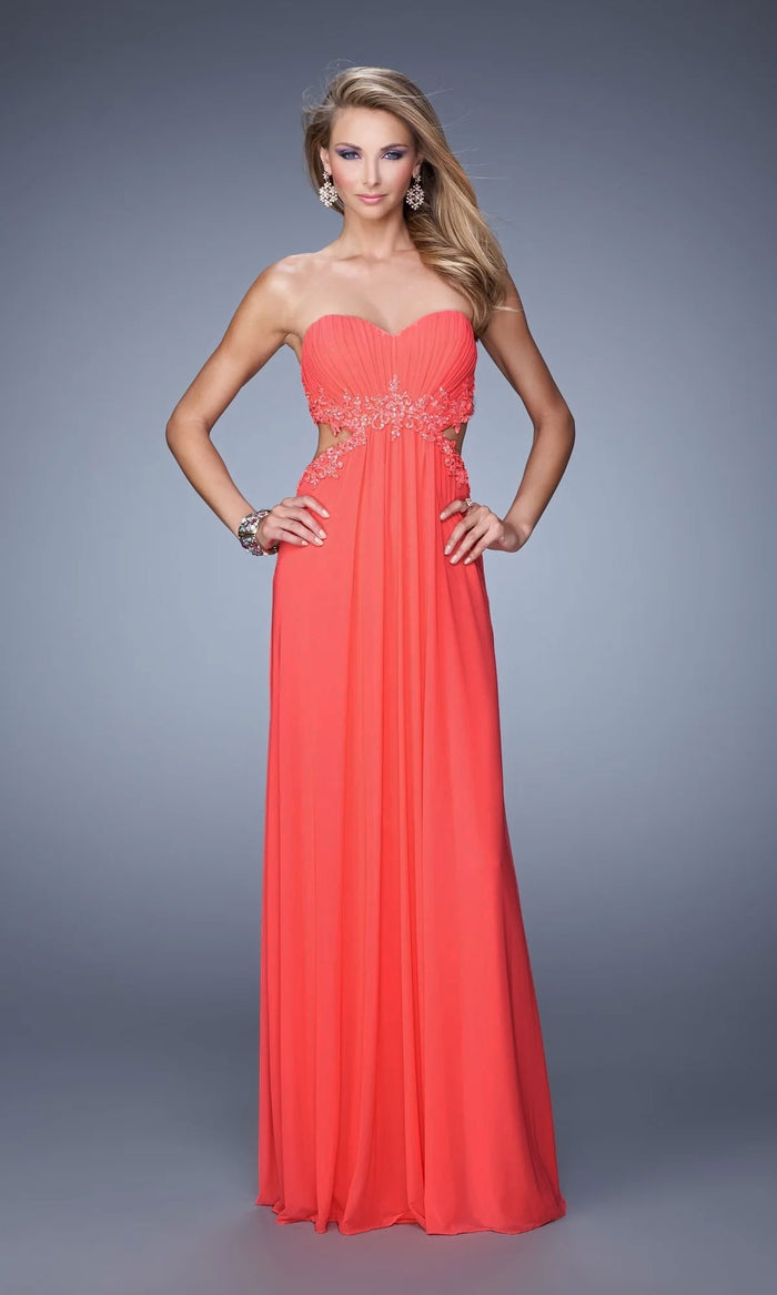 Pink Grapefruit Long La Femme Gown 20826