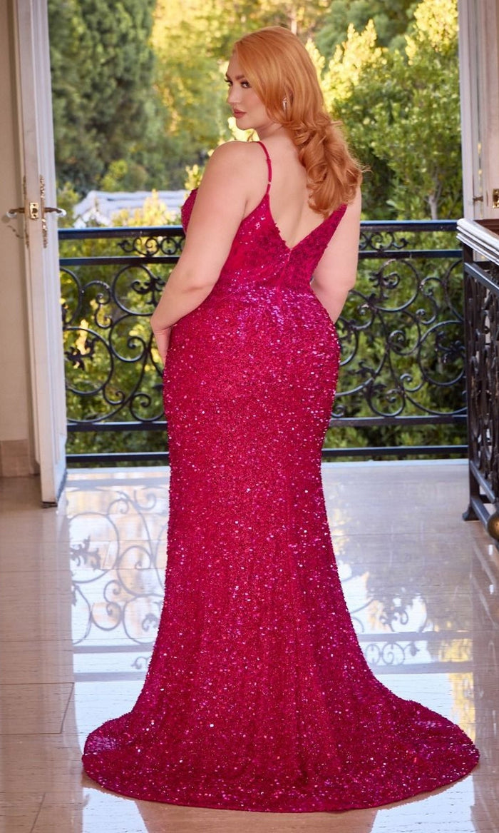 Long Plus-Size Formal Dress Cd840C by Ladivine