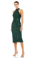 Bottle Green Mac Duggal Short Party Dress 5535