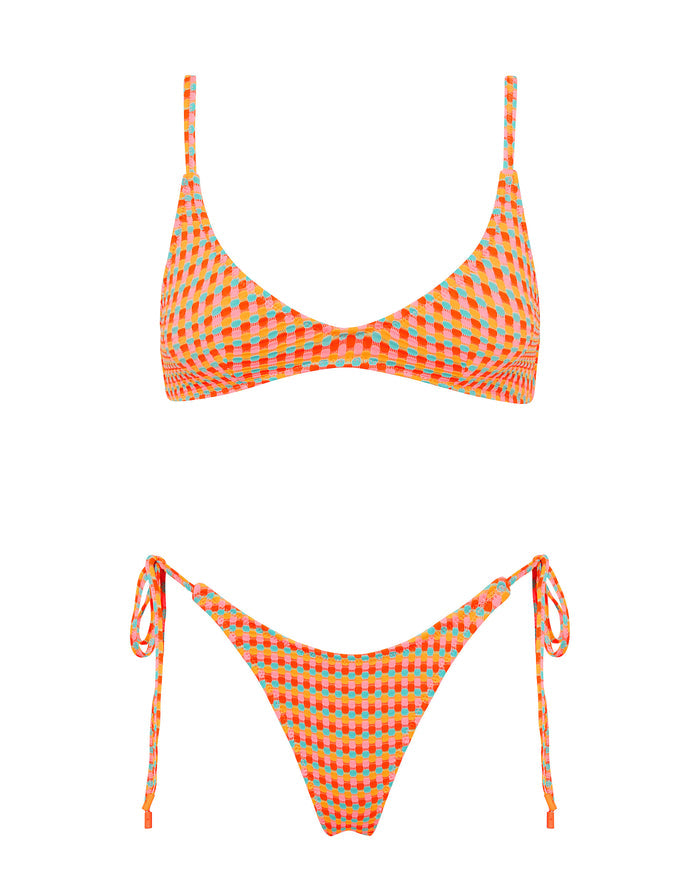 MAIA GARA Textured Scoop Bikini Set