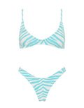 MAIA - SKY ZEBRA SPLASH Crop Bikini Set