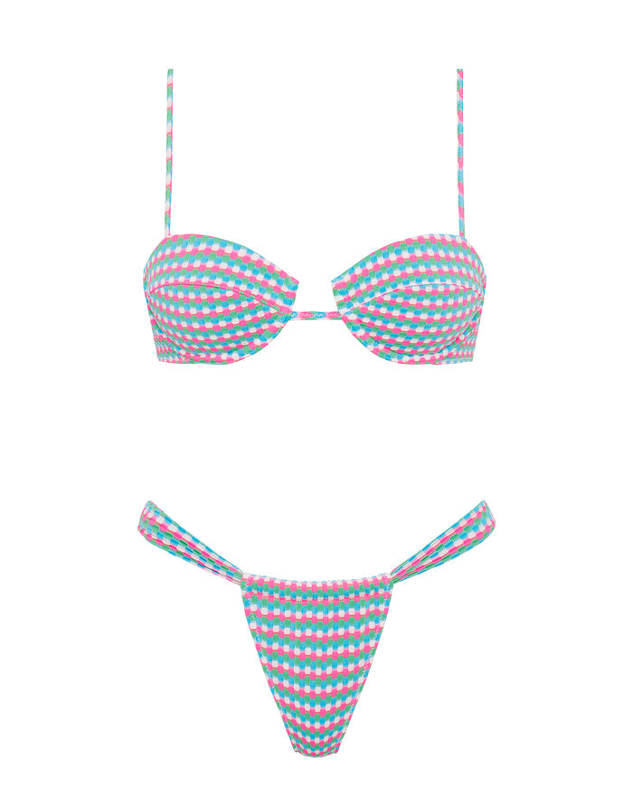 MALA - MULBERRY Textured Balconette Bikini Set