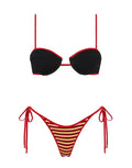 MALA SANGRIA CROCHET STRIPE Balconette Bikini Set