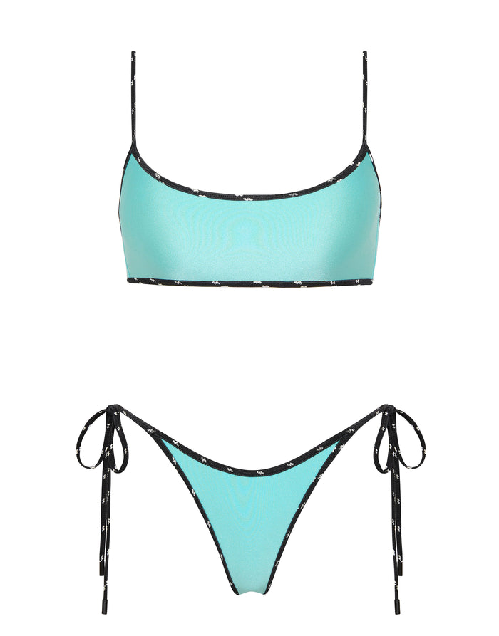 MICA ELECTRIC Neoprene Scoop Bikini Set