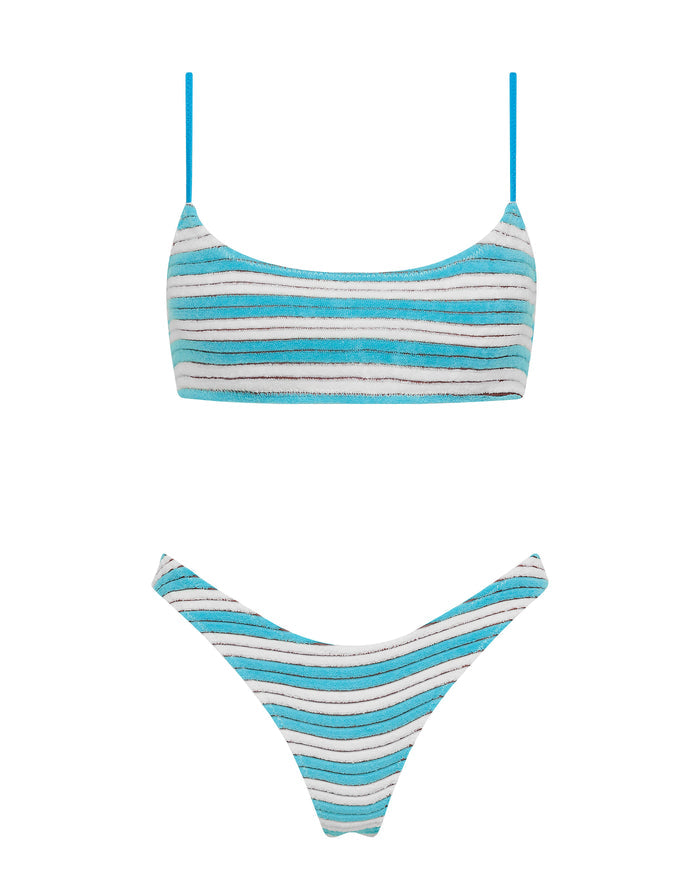 MICA ETTA Terry Towelling Crop Bikini Set
