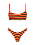 MICA - HORIZON STRIPE Scoop Bikini Set