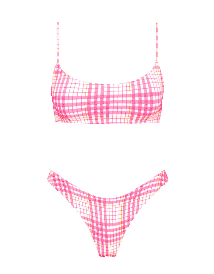 MICA PETALI Pink Scoop Bikini Set